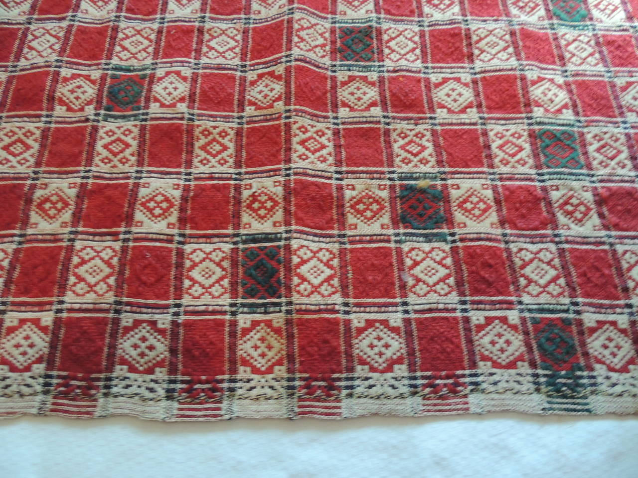 Turkish Anatolian Checkerboard Antique Textile.