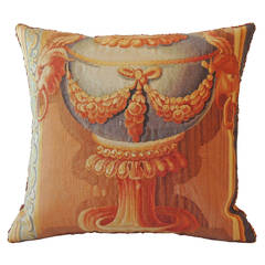 Antique Savonnerie Tapestry Pillow.
