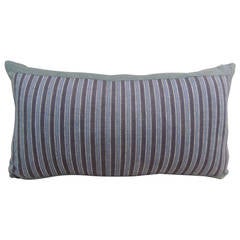 Japanese Indigo Stripe Linen Lumbar Decorative Pillow