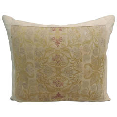 Indian Embroidery Linen Pillow.