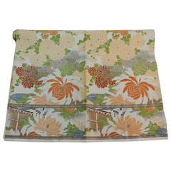 Vintage Floral Silk Obi Textile Panel 7