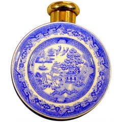 Antique Scent Bottle in Blue Willow Pattern 5