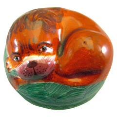 Antique Bilston Enamel Lion Bonbonniere 7