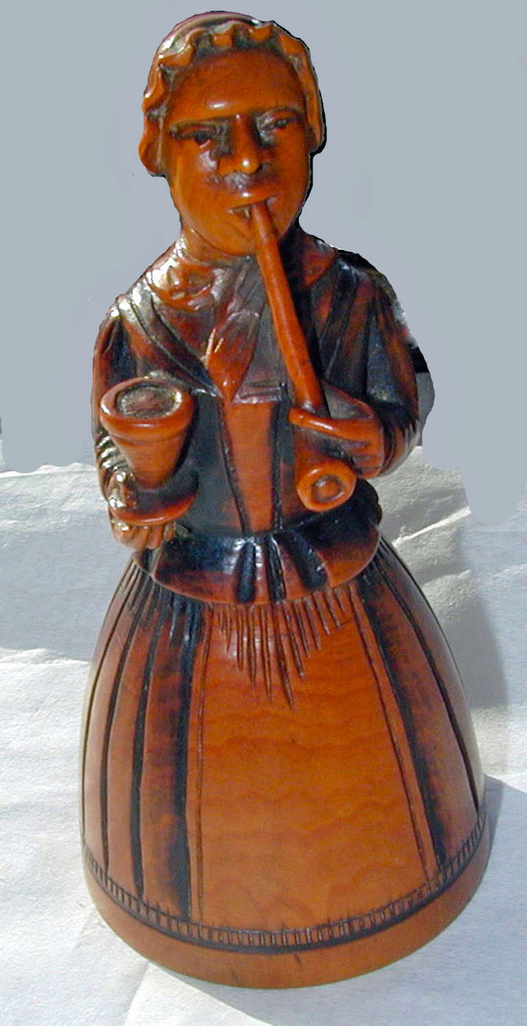Antique Boxwood Lady Candlesnuffer For Sale 1