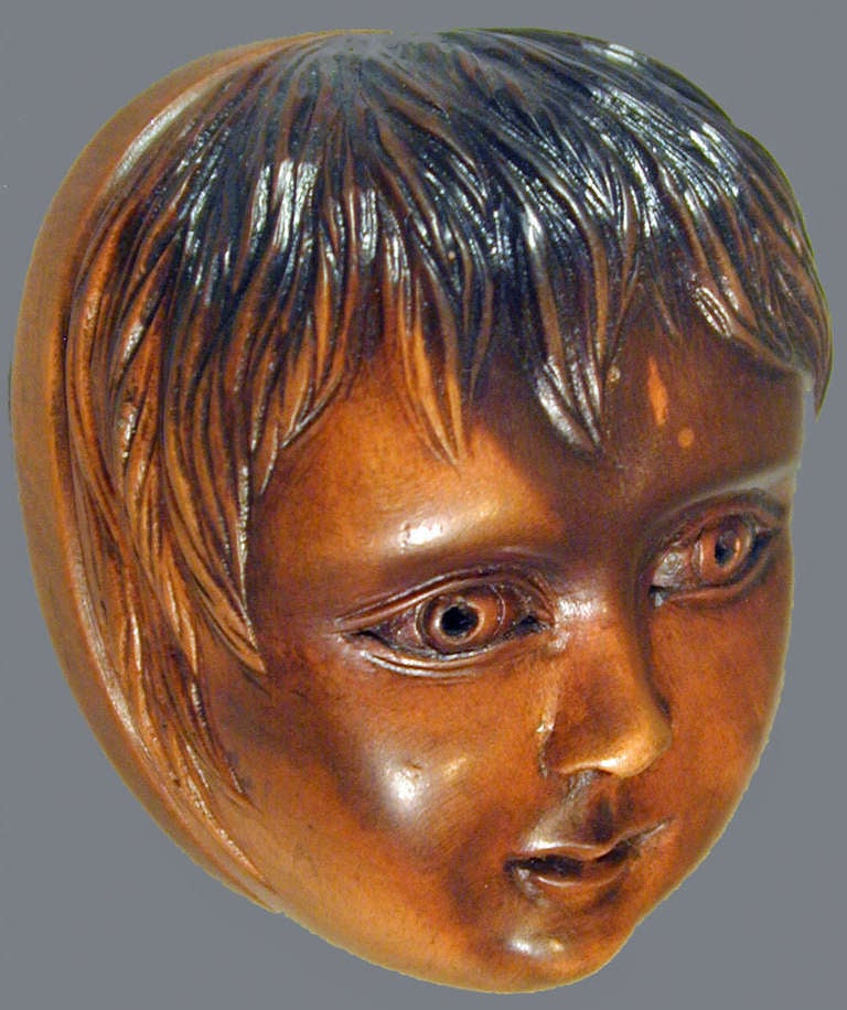 Antique Snuff Box of a Head of a Boy In Excellent Condition For Sale In Baltimore, MD