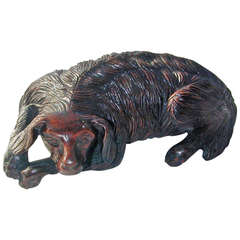 Antique Dog Figural Snuff Box