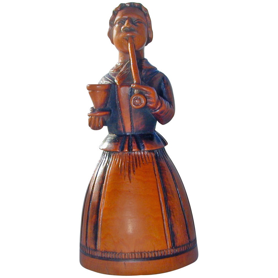 Antique Boxwood Lady Candlesnuffer For Sale