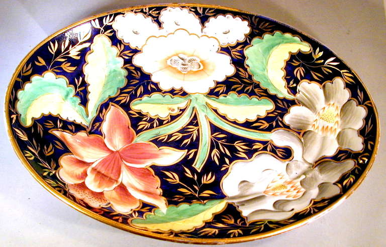 British Antique Newhall Porcelain Dish For Sale