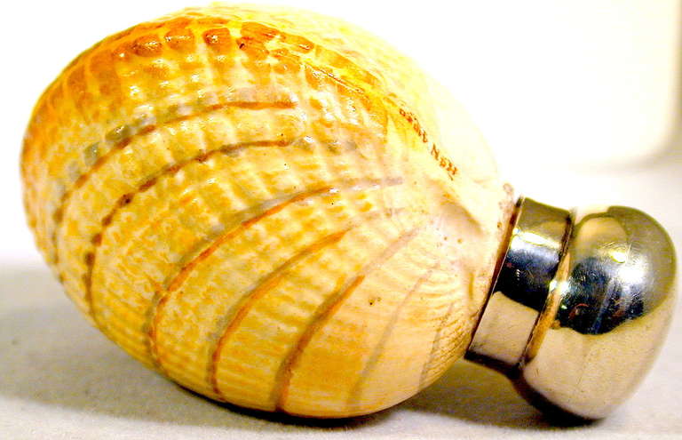 Victorian Antique Shell Shaped Scent Bottle For Sale