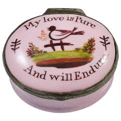 Antique Bilston Enamel Box 12