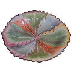 Antique Davenport Leaf Motif Dish