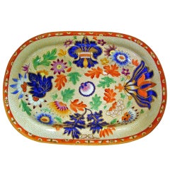 Antique Spode Chrysanthemum Pattern Platter