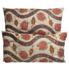 Vintage Suzani Textile Large Custom-made Pillow Pair