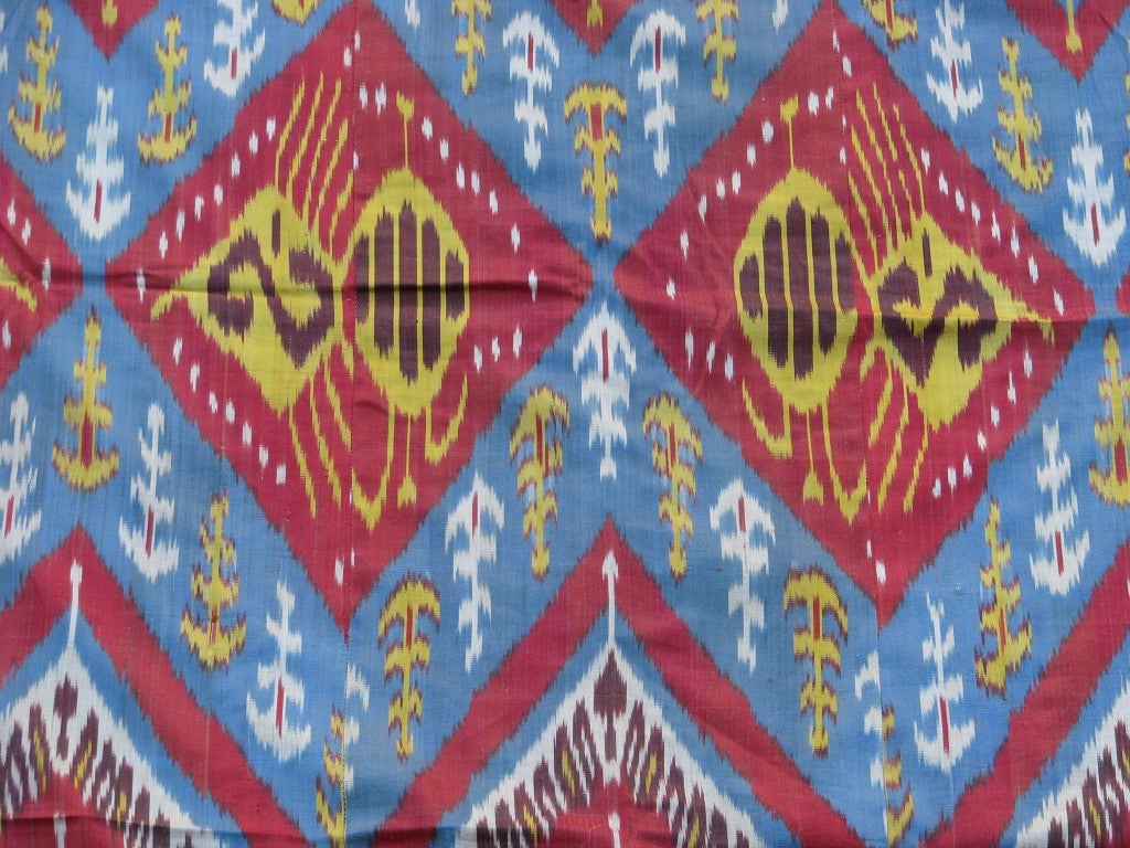 Uzbek Silk Vintage IKAT For Sale