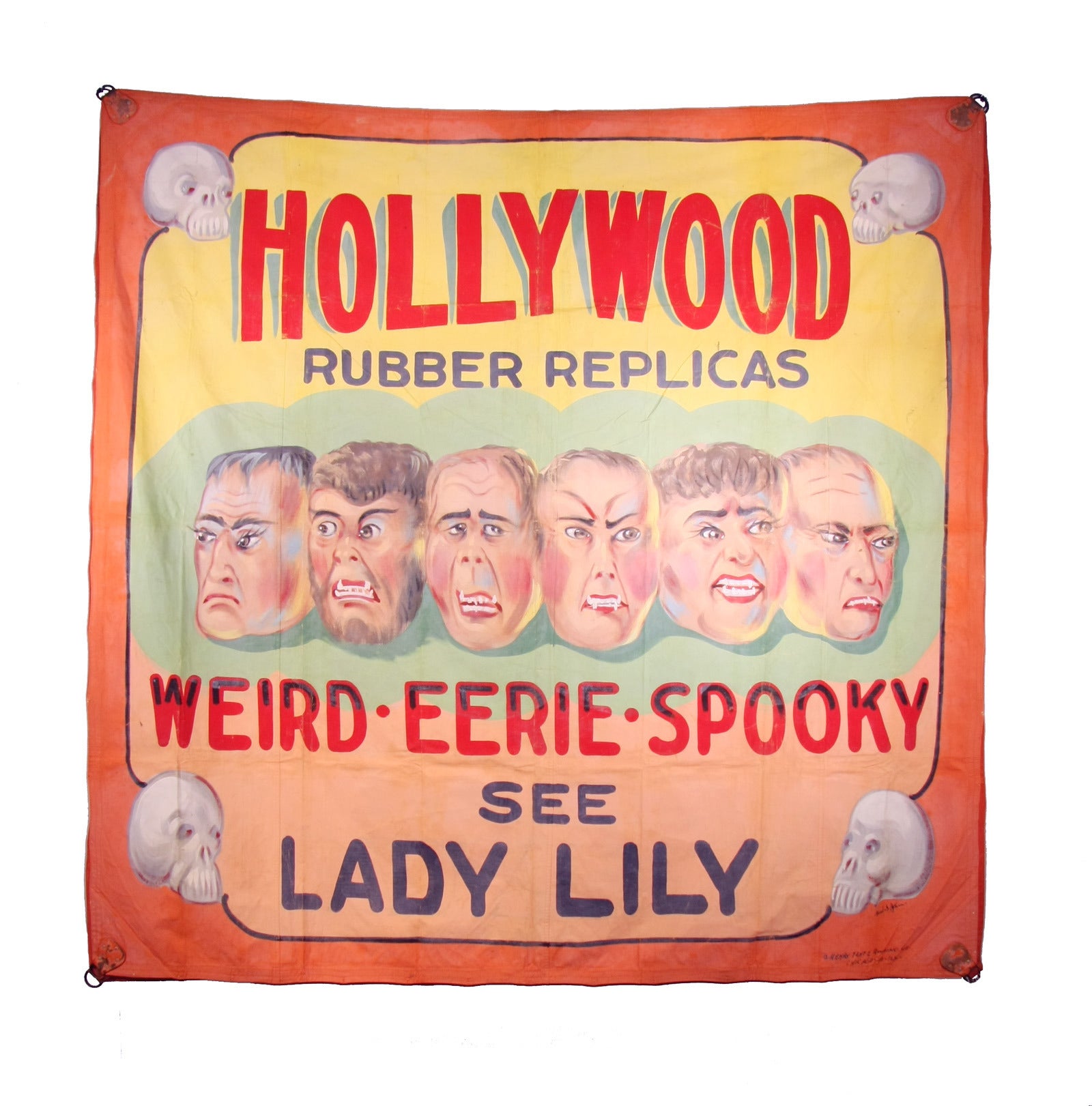 Hollywood Rubber Replicas Sideshow Banner For Sale