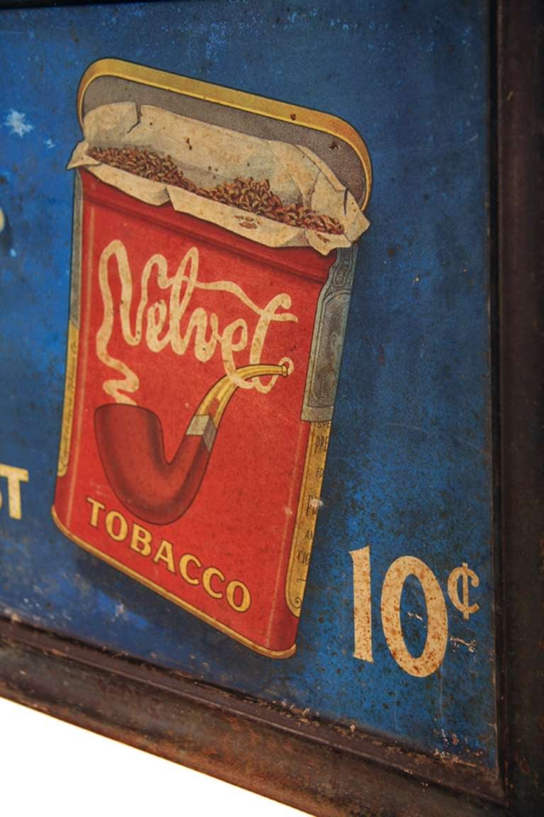 American Classical Velvet Tobacco Sign with Velvet Joe