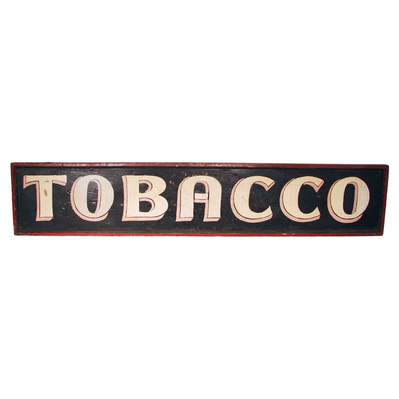 Double Sided Painted Tobacco Sign For Sale