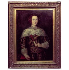 Antique Paulus Moreelse, Portrait of a Young Woman.