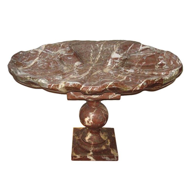 An 18th c. Wall Mounted Italian Marble Fountain. For Sale