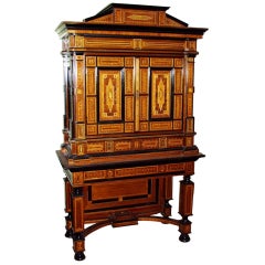 A Highly Impressive Multi-  Wooded Inlaid Chest on Stand. 