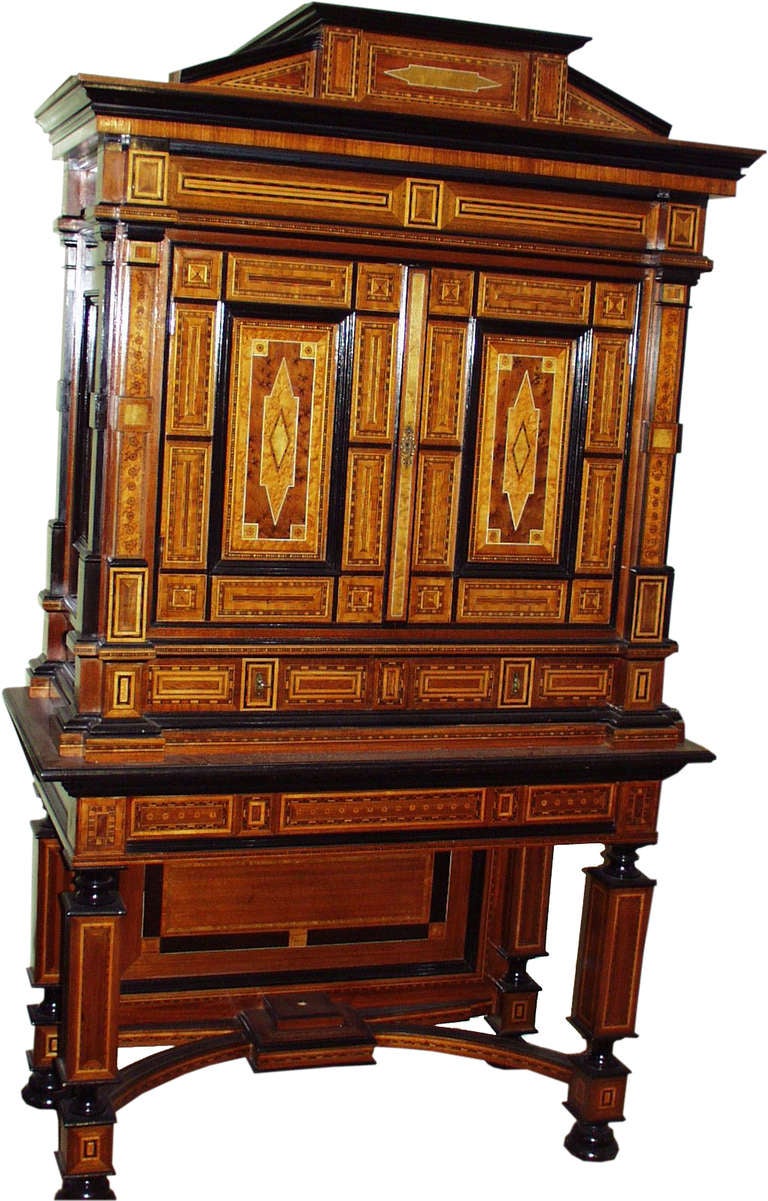 American A Highly Impressive Multi-  Wooded Inlaid Chest on Stand.  For Sale