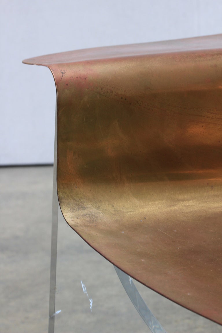 A Hammered Brass Chair by Philip Hiquily 3