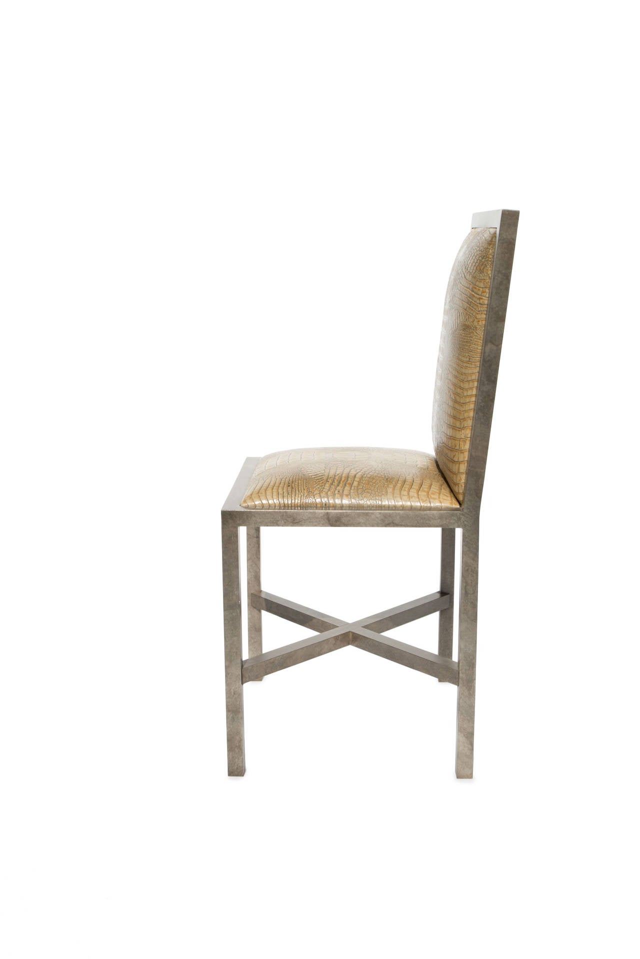American Bronze Silver Patina Rexford Chair