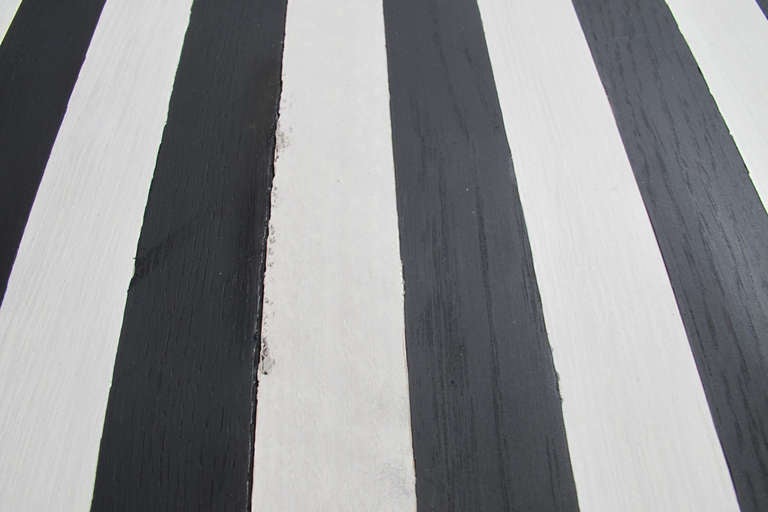 Contemporary Black and White Striped Dining Table by Kelly Wearstler