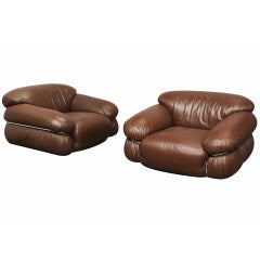 "Sesann" Lounge Chairs by Gianfranco Frattini for Cassina