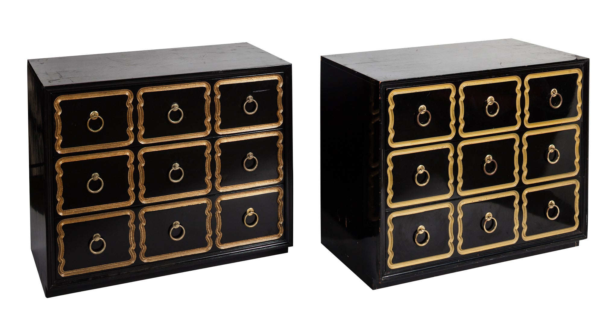 A Set of Lacquered Chests by Dorothy Draper