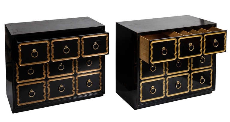 American A Set of Lacquered Chests by Dorothy Draper