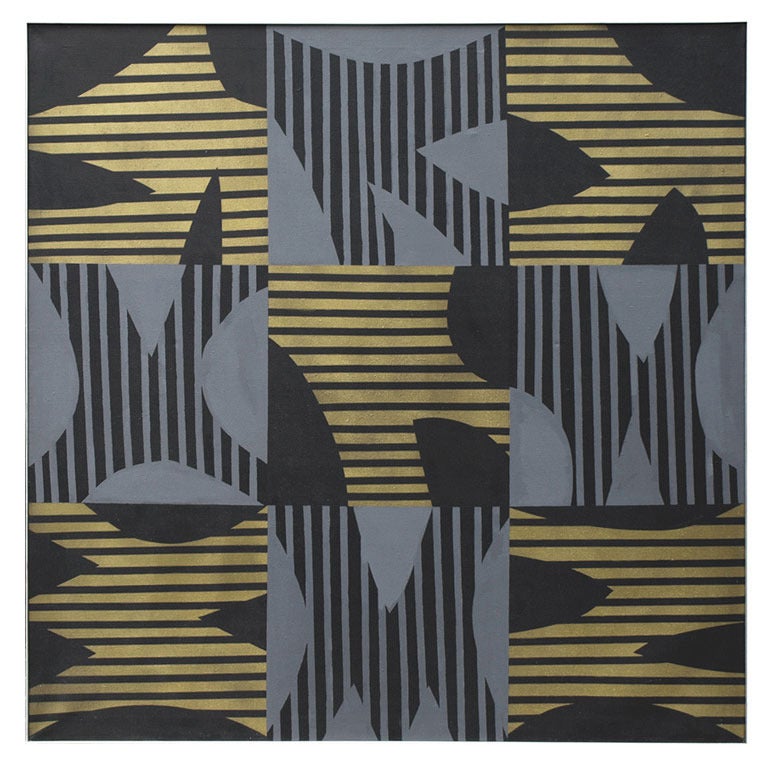Squares And Stripes; Vintage Art by Coletta Martin, 1960s