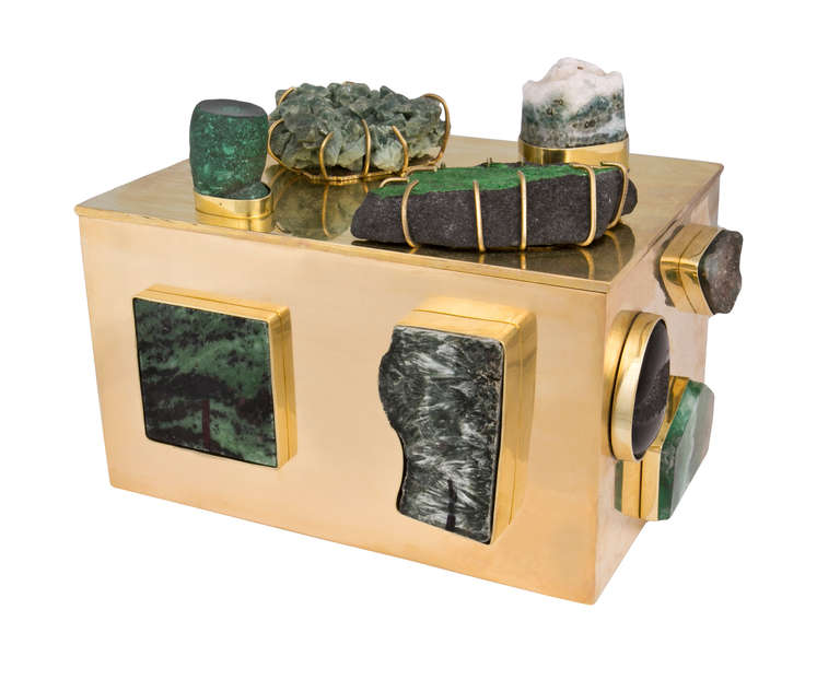 Jade and Hematite Bronze Bauble Box