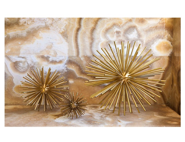 Adding our radiating Brass Kaleidoscope to your space is akin to adding a bold but timeless piece of jewelry to your outfit. Available in three sizes and made from unlacquered brass that deepens and richens over time, this sculptural piece adds a