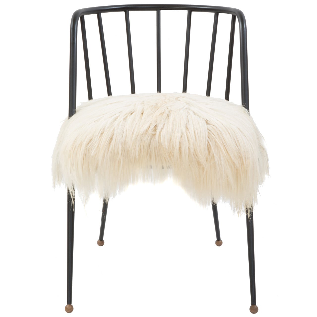 Sonnet Chair in Natural Goat Fur