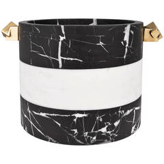 Acolyte Ice Pail in Marble and Bronze