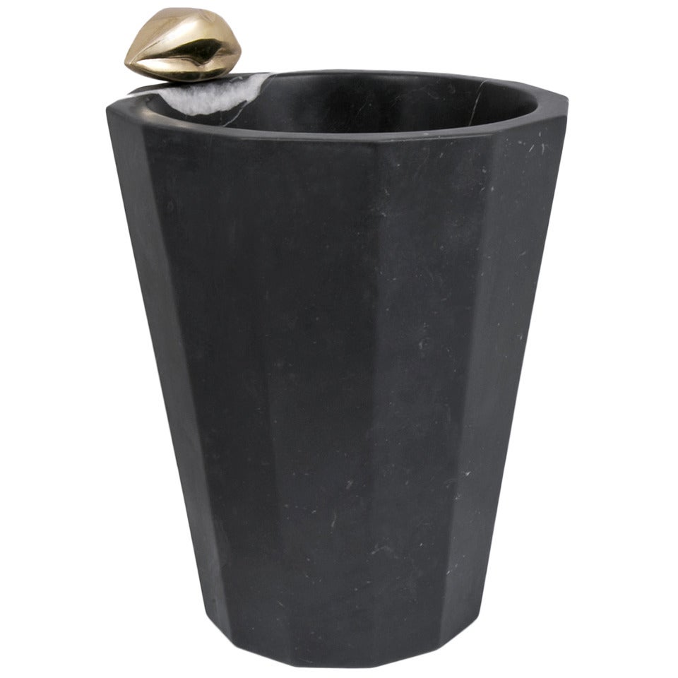 Liaison Champagne Bucket in Negro Marquina Marble