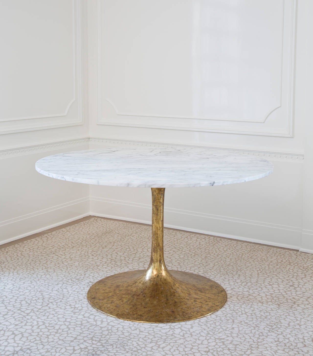 carrera marble top dining table