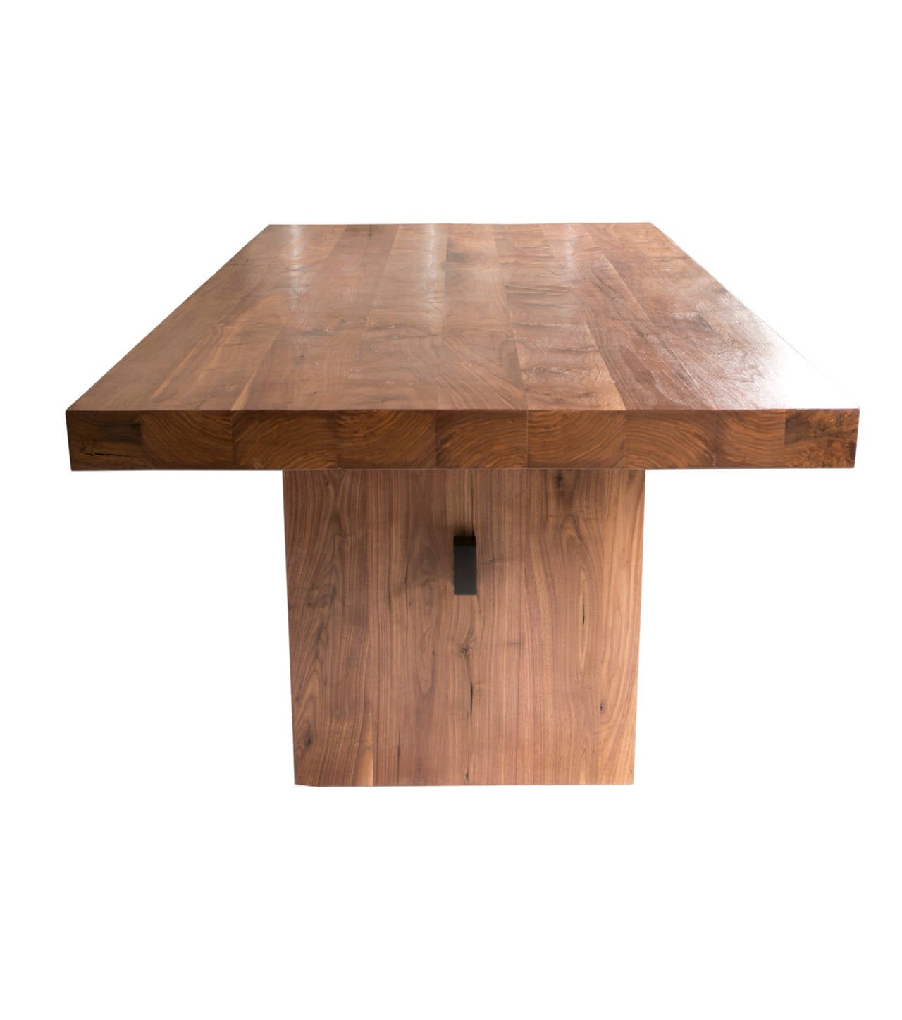 Malibu Dining Table in Solid Walnut In Excellent Condition In West Hollywood, CA