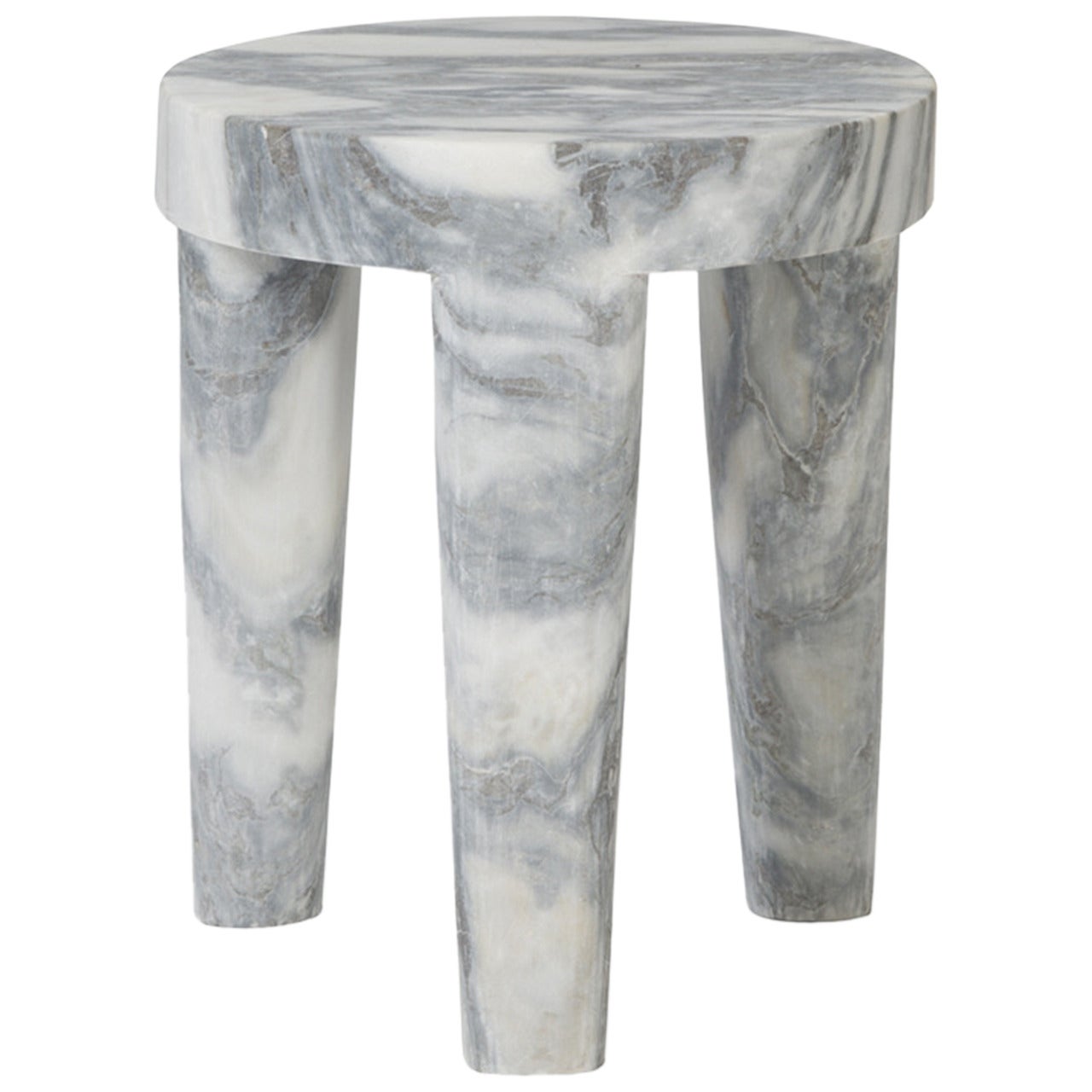 Small Tribute Stool in Big Flower Marble