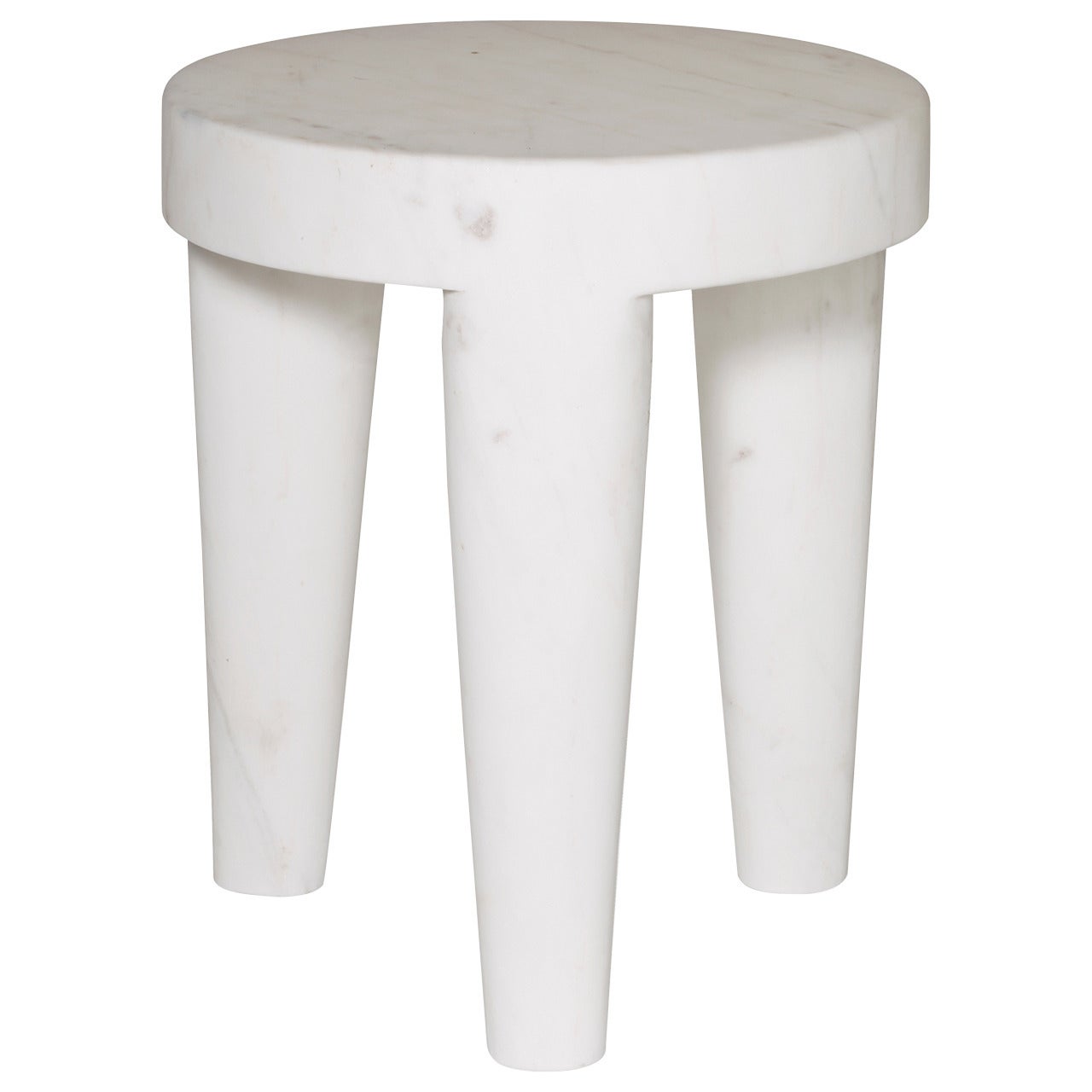 Large Tribute Stool in Calacatta Marble