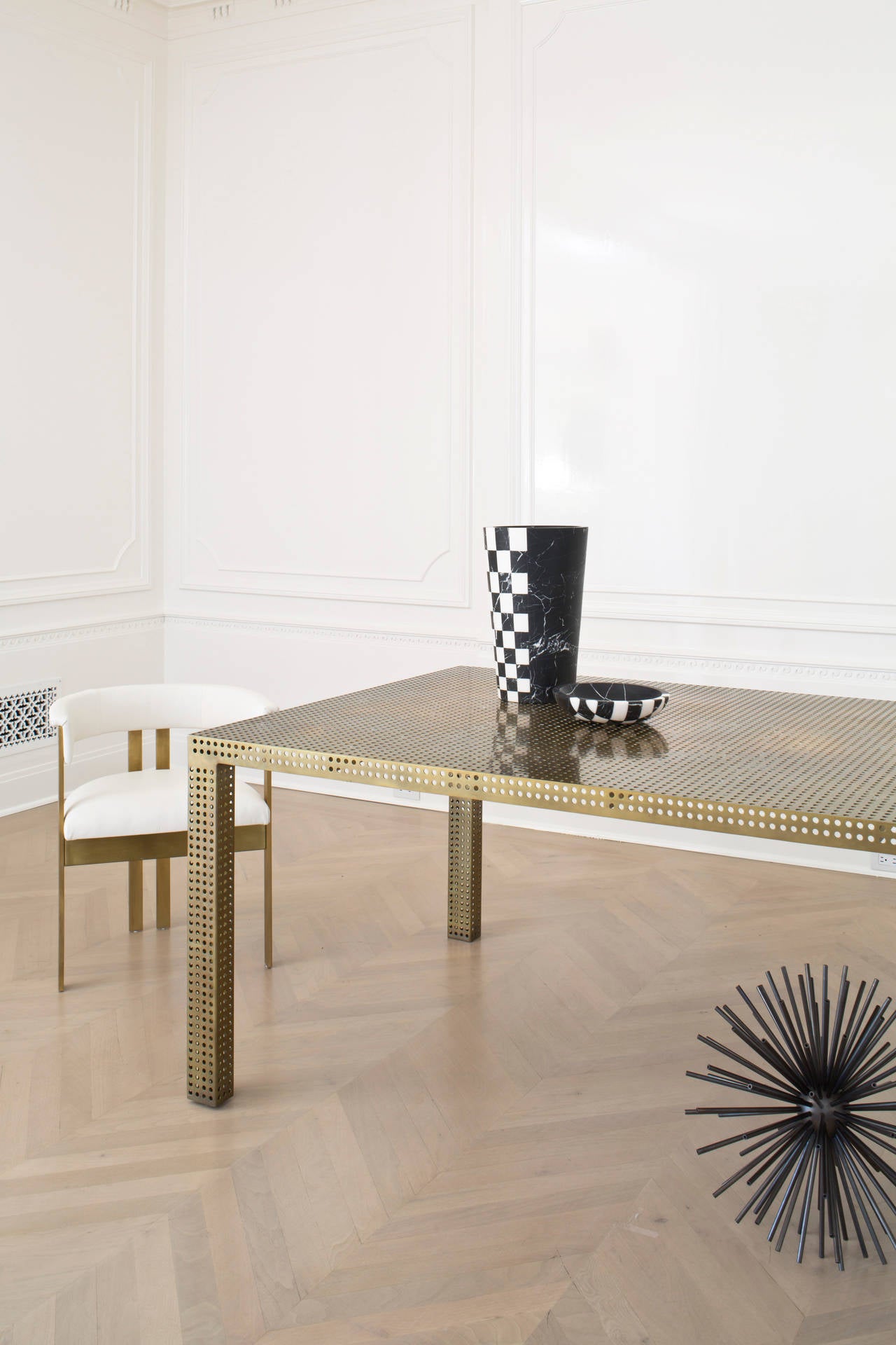 Contemporary Bronze Precision Dining Table