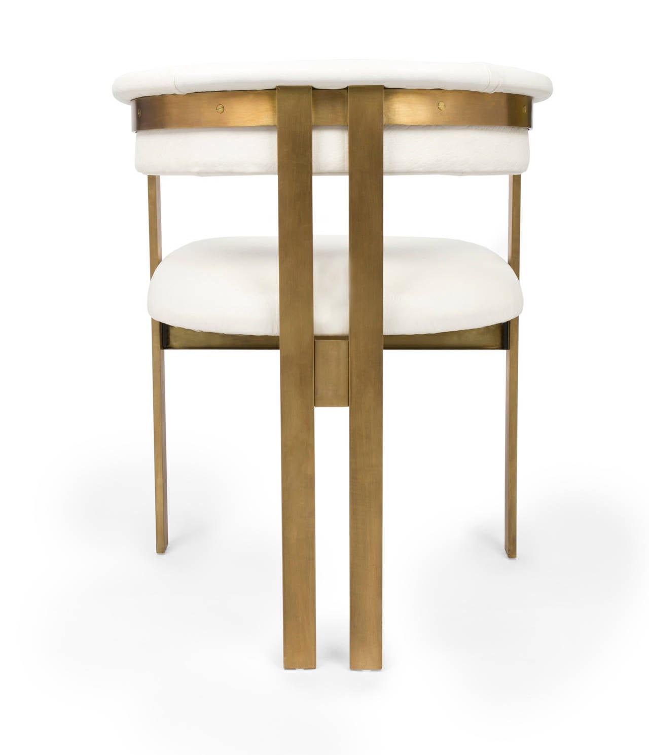 ivory leather dining chairs