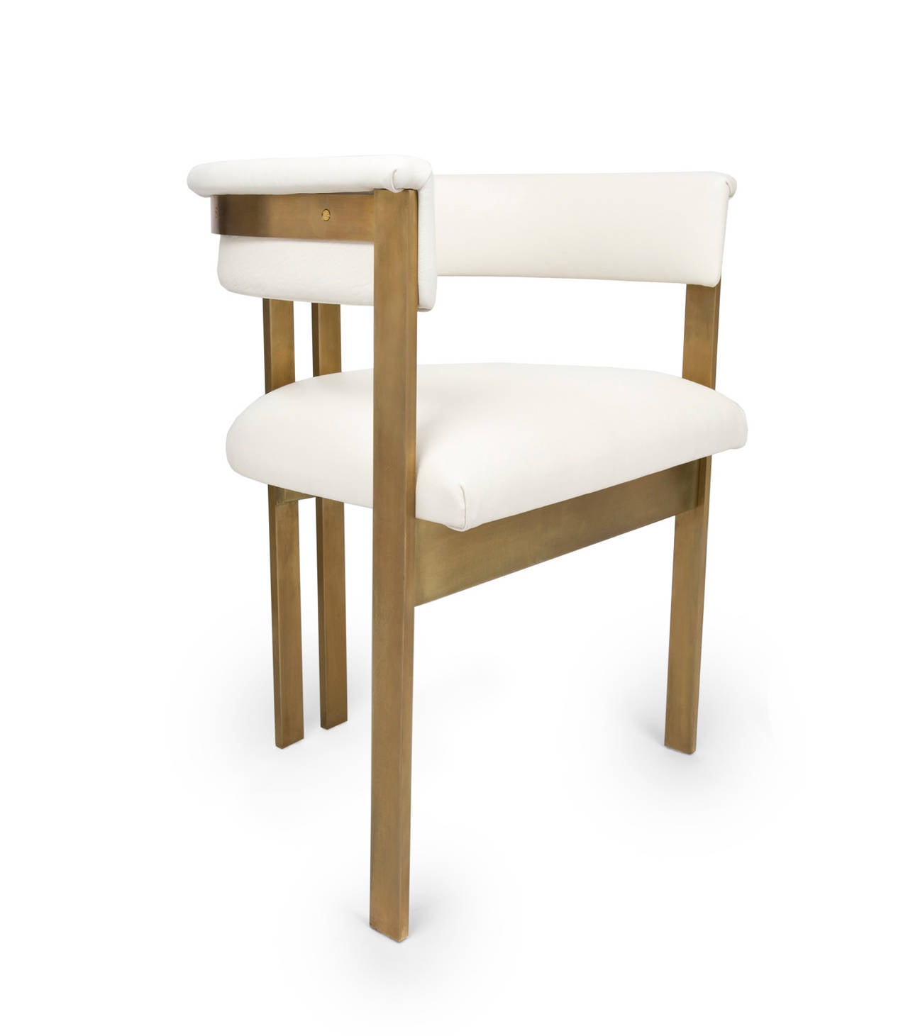 Elliott Dining Chairs in Ivory Leather at 1stdibs
