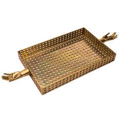 Salone Tray in Perforated Bronze