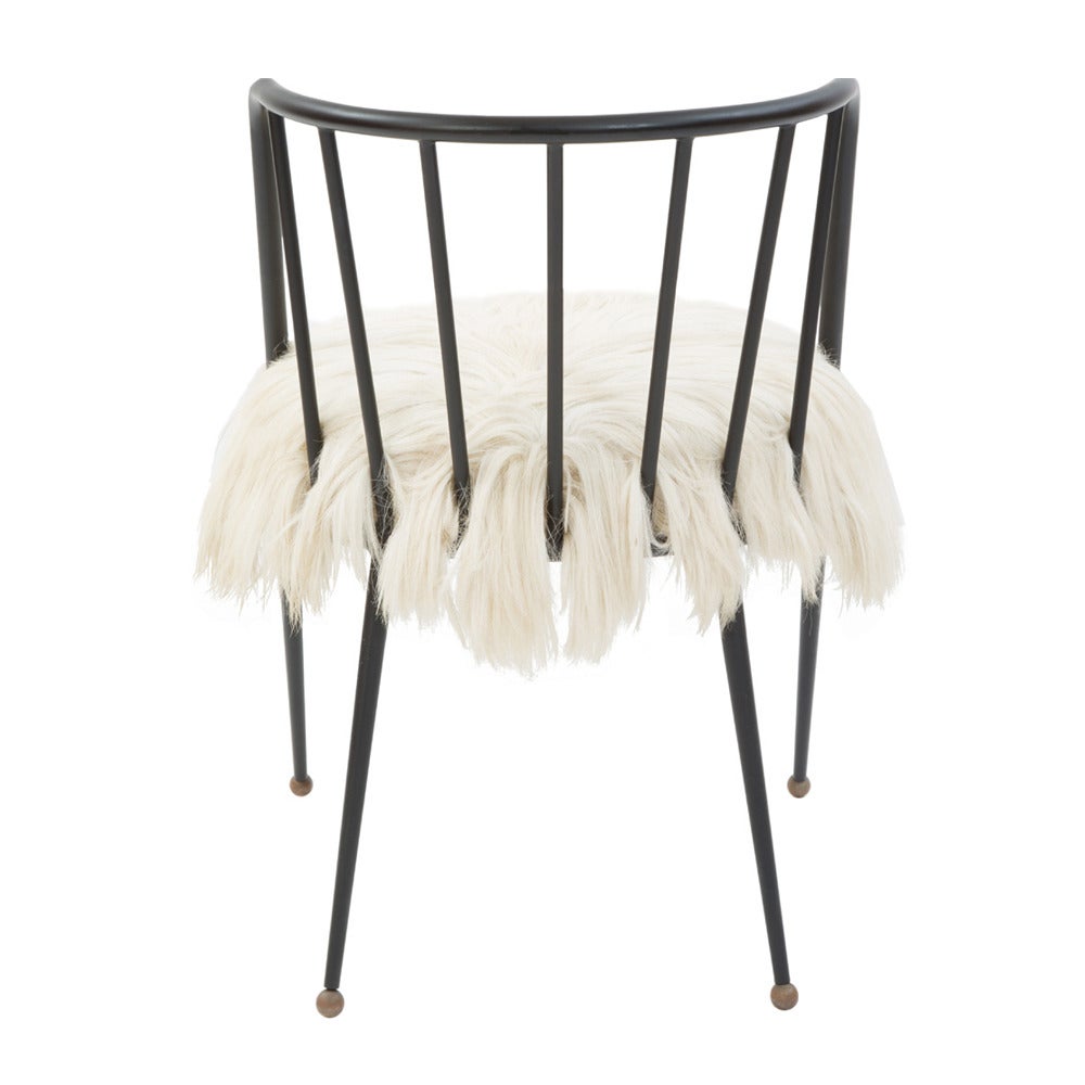 American Sonnet Chair in Natural Goat Fur