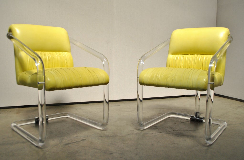 Late 20th Century A Pair of Armchairs in Lucite by 