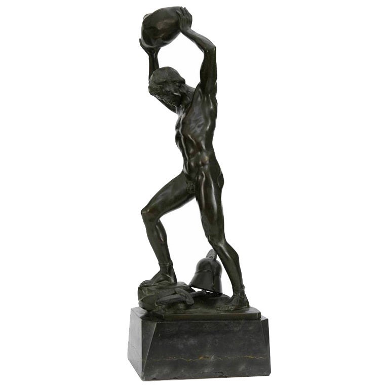 Bronze Sculpture by Otto Schmidt-Hofer "The Enemy Below" For Sale
