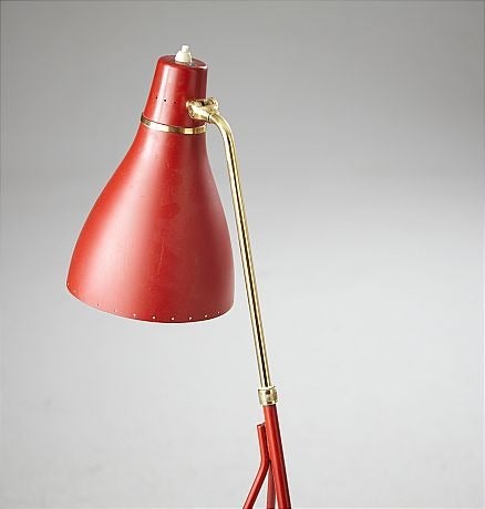 Swedish Early Rare Grasshopper lamp by Bergboms For Sale