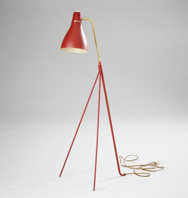 Mid-20th Century Early Rare Grasshopper lamp by Bergboms For Sale